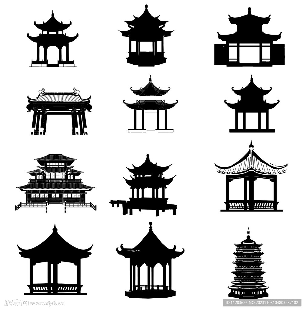 古风建筑剪影