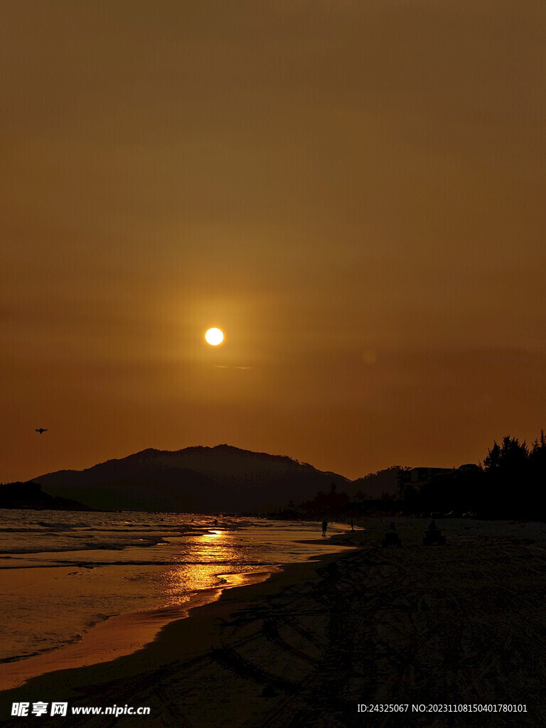 海边夕阳