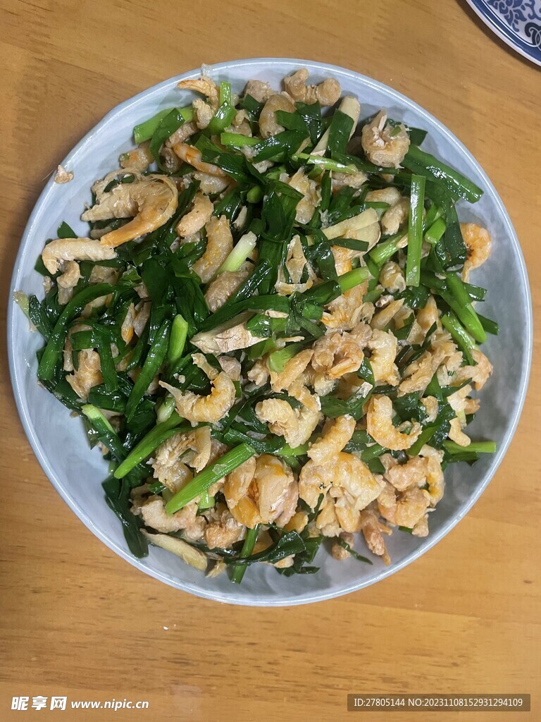 虾仁炒韭菜