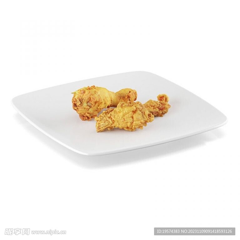C4D模型 炸鸡 