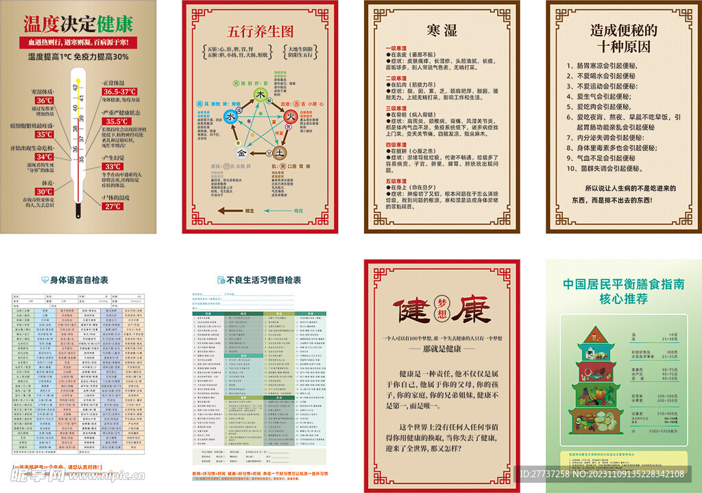 中医健康养生海报展板挂图套图
