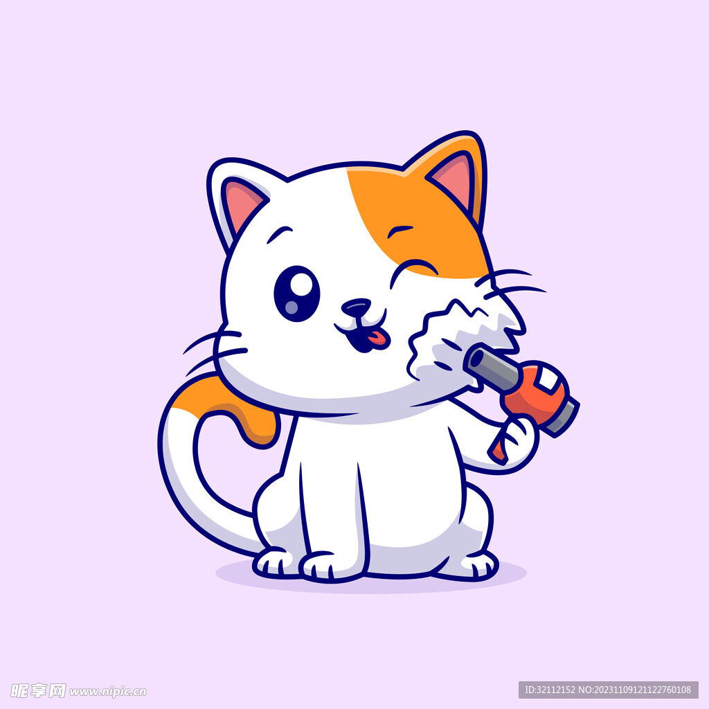 矢量卡通小猫