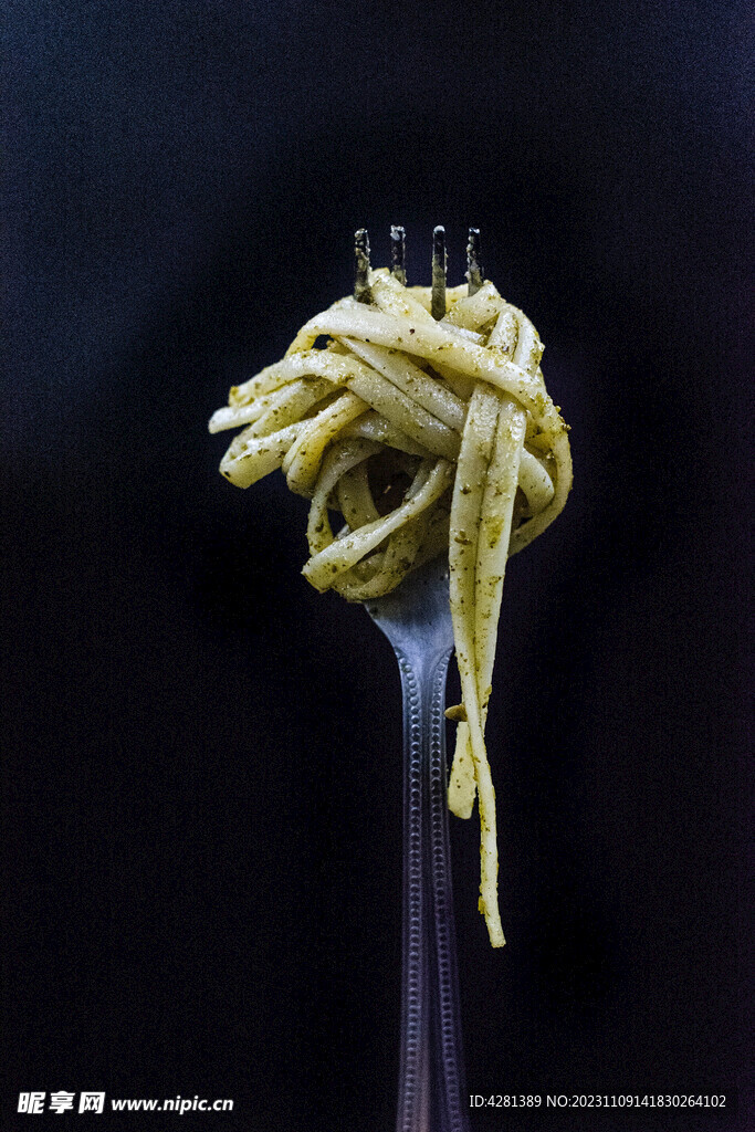 意大利面特写