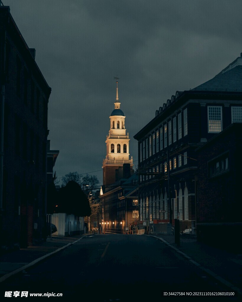 街道建筑夜景