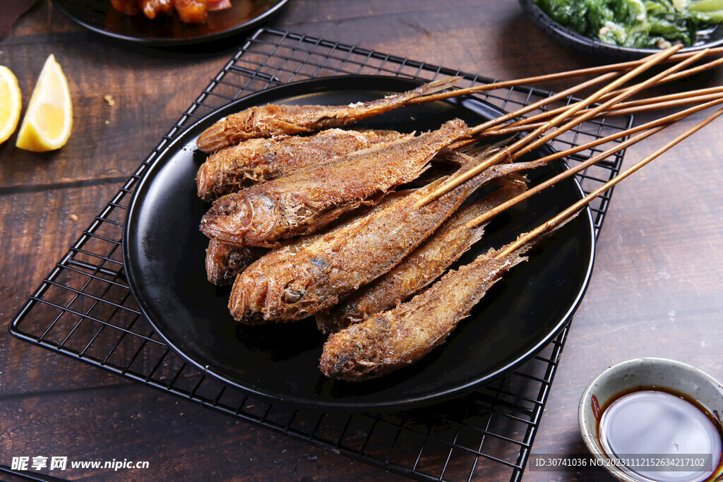 烤小黄鱼串 