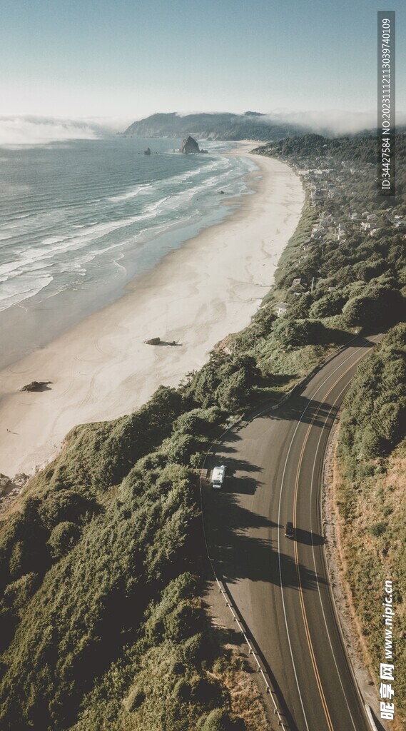 海岸线道路风景
