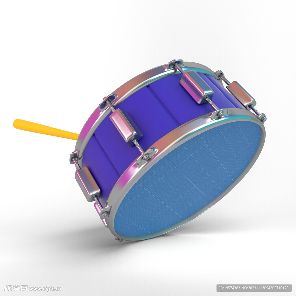  卡通3D军鼓  