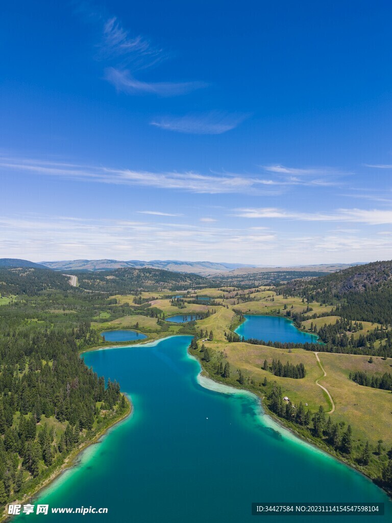 山水湖景
