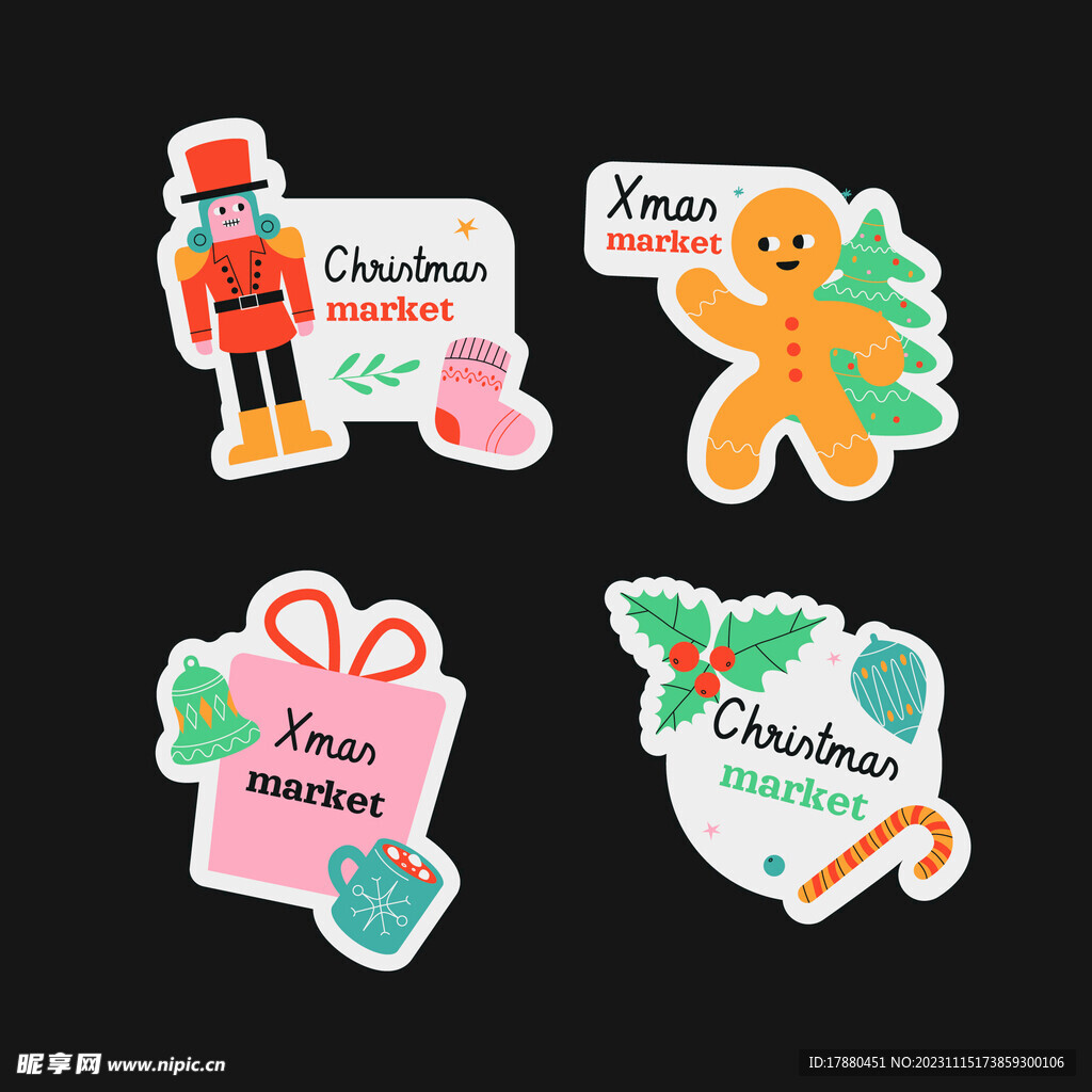 圣诞集市标签