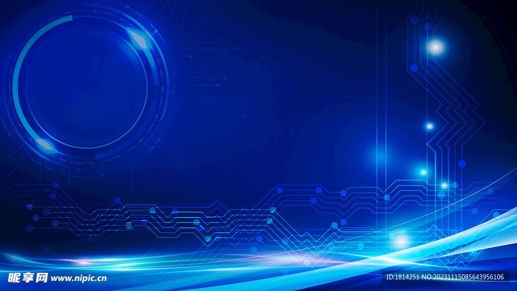 蓝色科技背景 