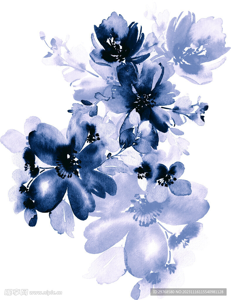 水彩花