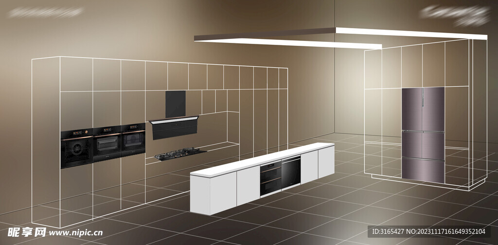 家居场景家居线稿 