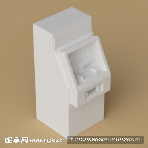 C4D模型 取款机