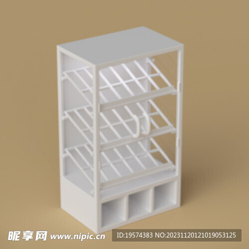 C4D模型 书架