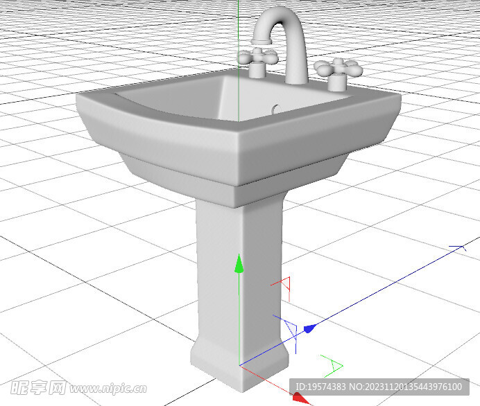C4D模型 水池 