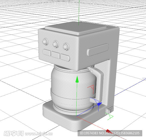 C4D模型 咖啡壶