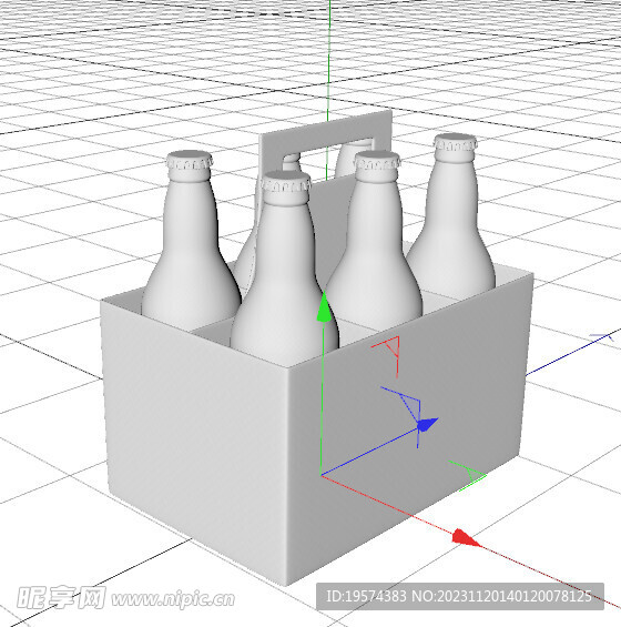 C4D模型 啤酒 