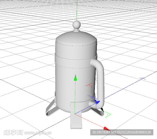 C4D模型法式压滤壶
