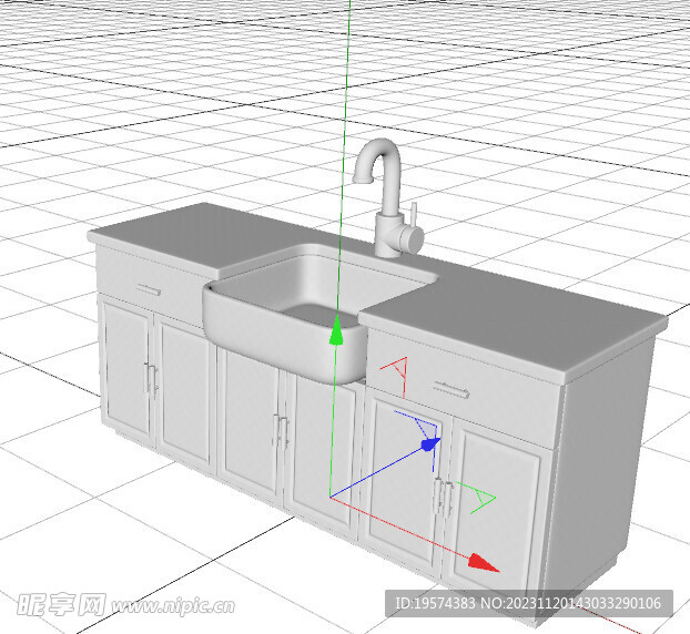 C4D模型 水池