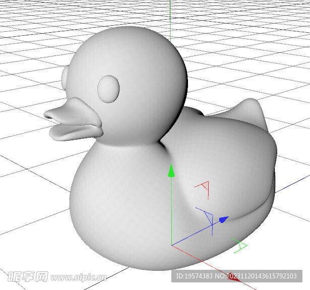 C4D模型 小黄鸭