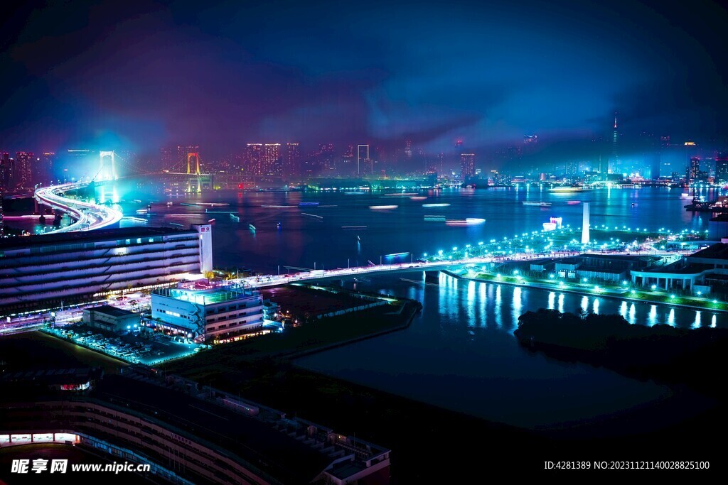 霓虹灯夜景