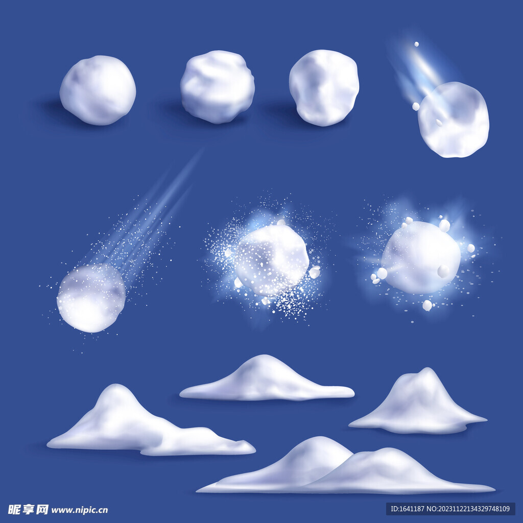 逼真的雪球