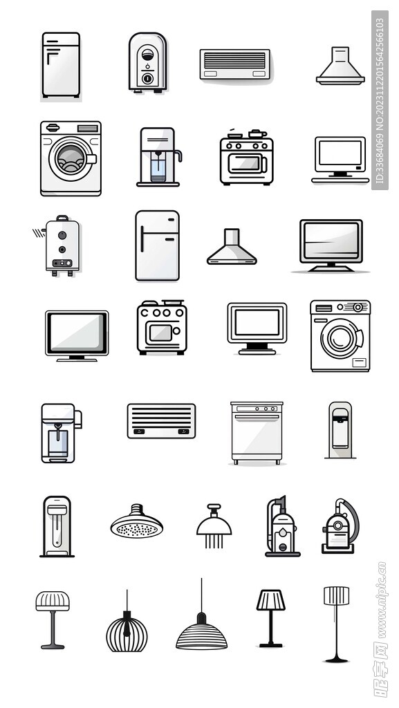 30个家电图标
