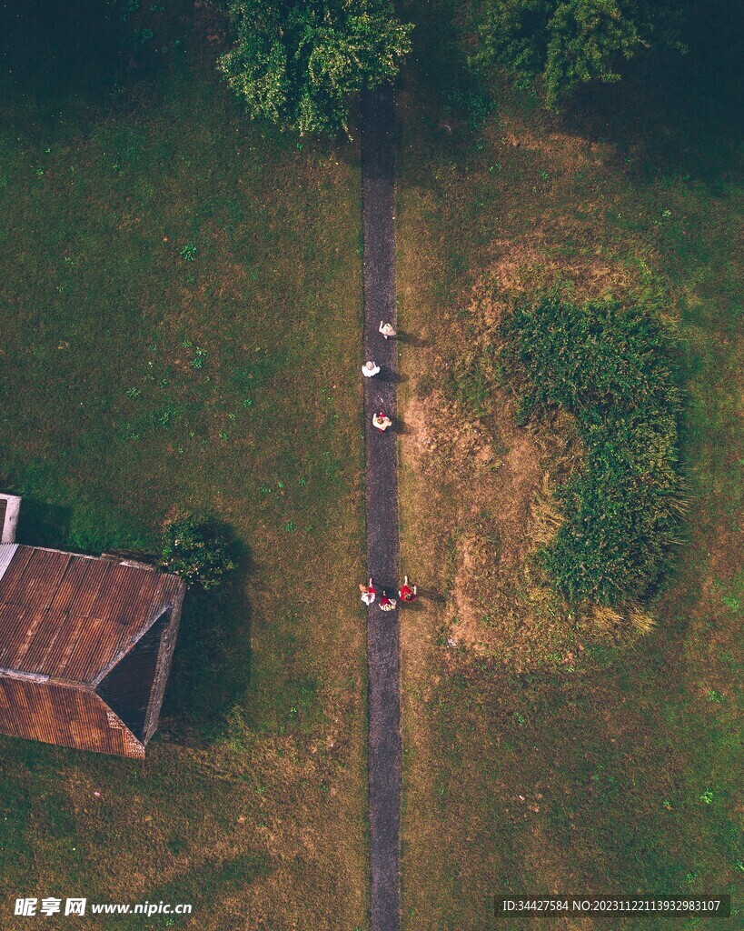 乡间小路鸟瞰图