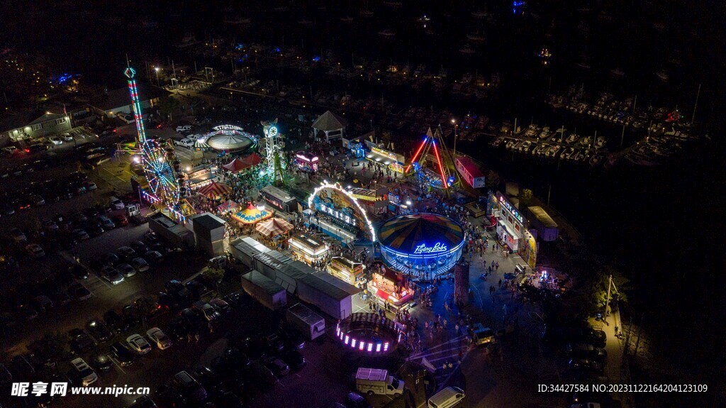 游乐园灯光夜景
