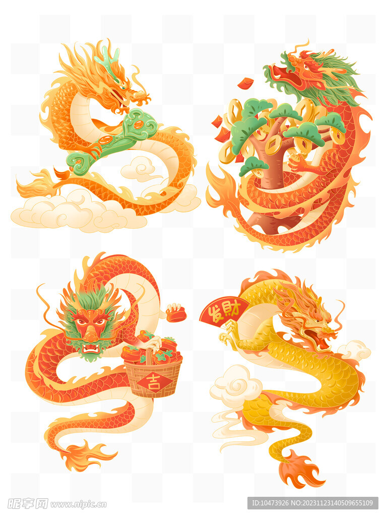 传统龙形象设计图案