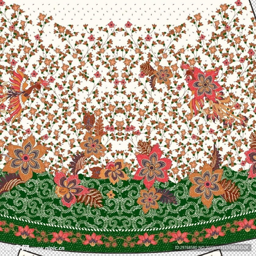 数码印花 定位花