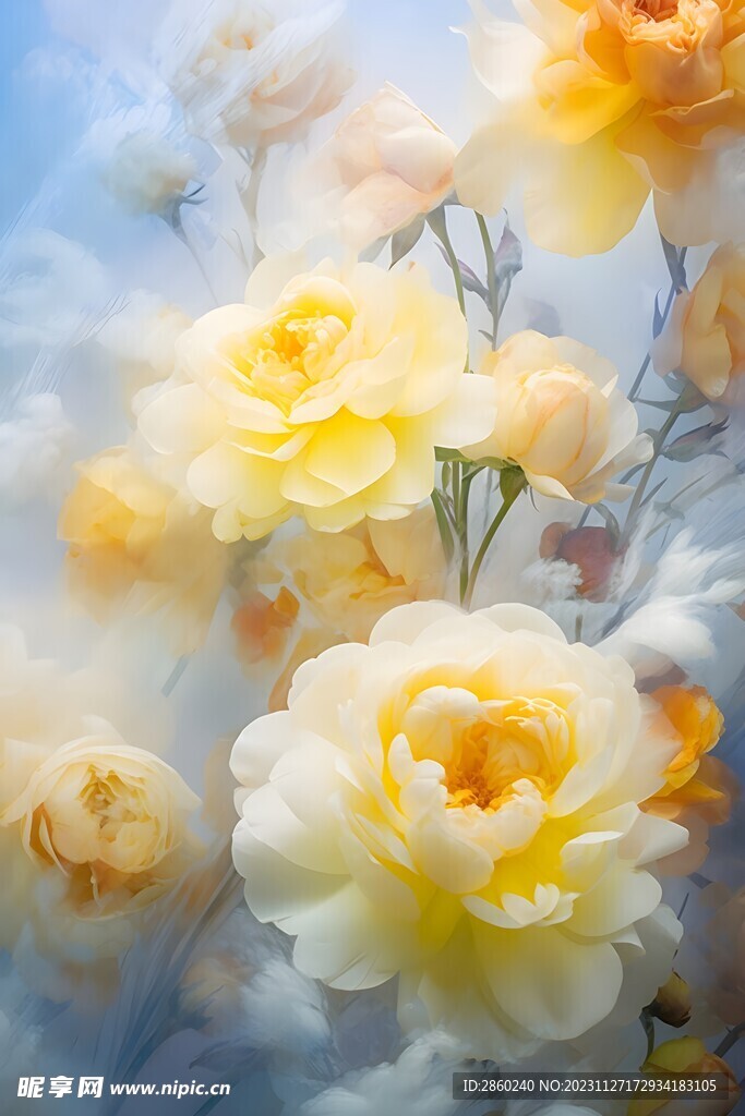 花朵框画