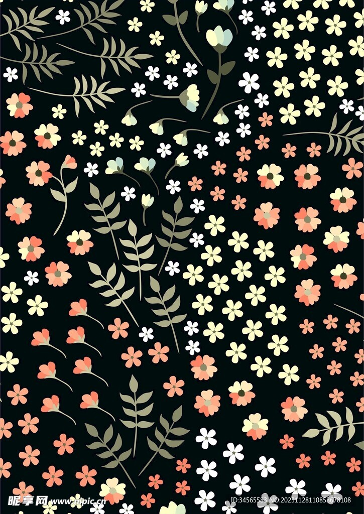 小碎花布料