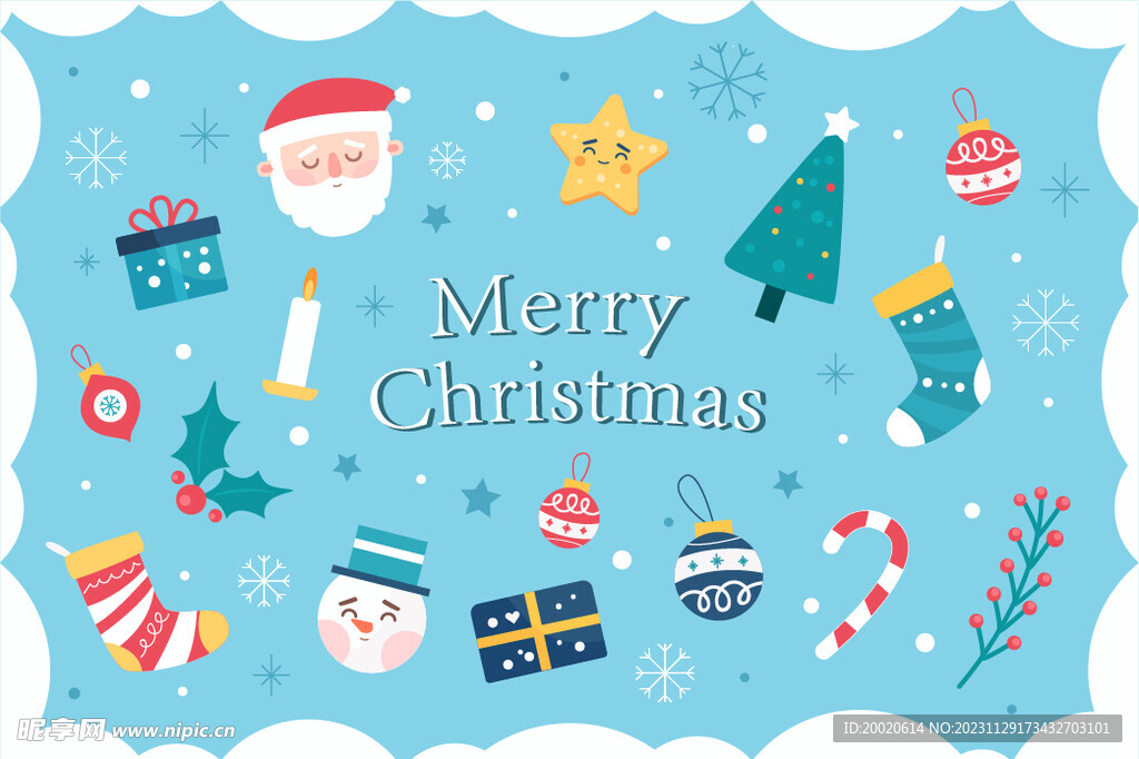 冰雪圣诞节元素