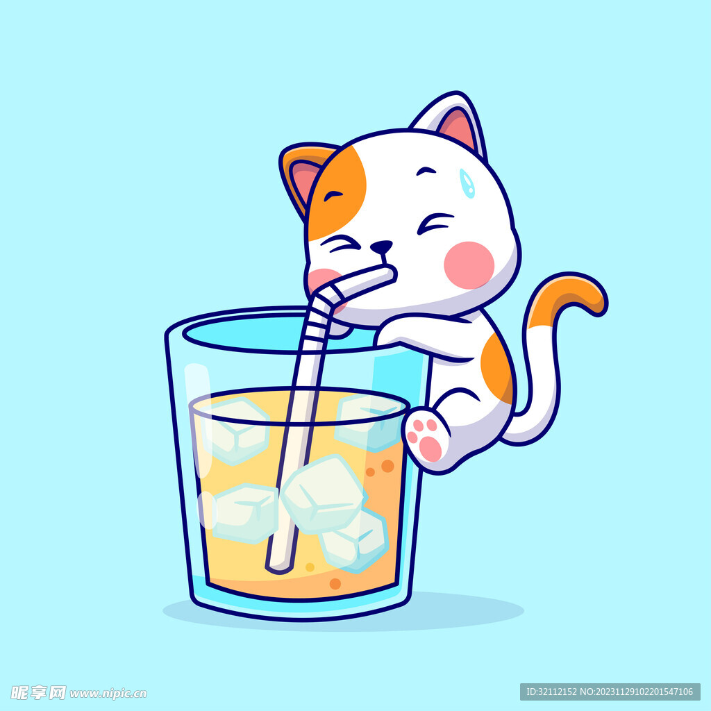 矢量卡通小猫