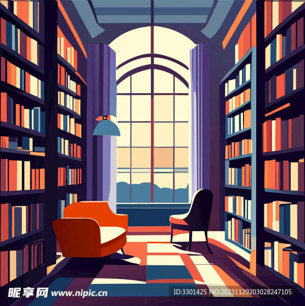 图书馆矢量图 