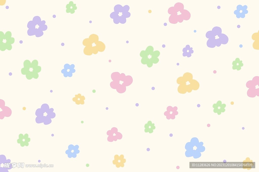 可爱花朵图案