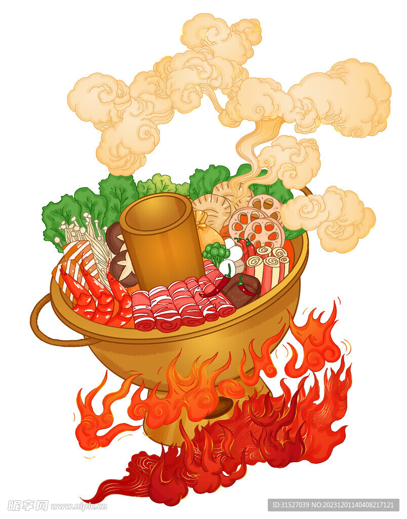 火锅插画