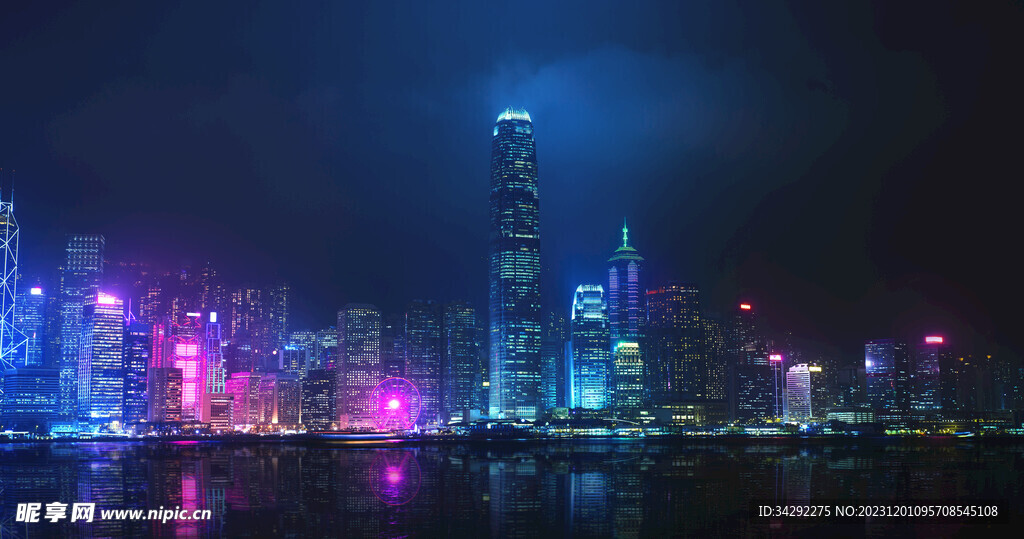 现代城市夜景