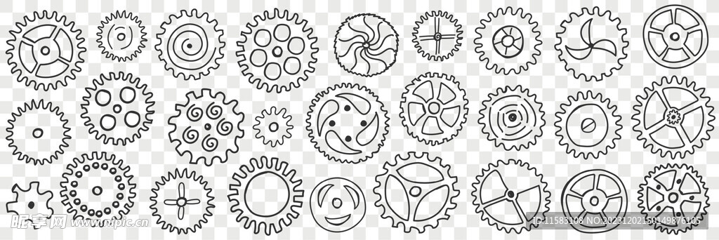 手绘齿轮