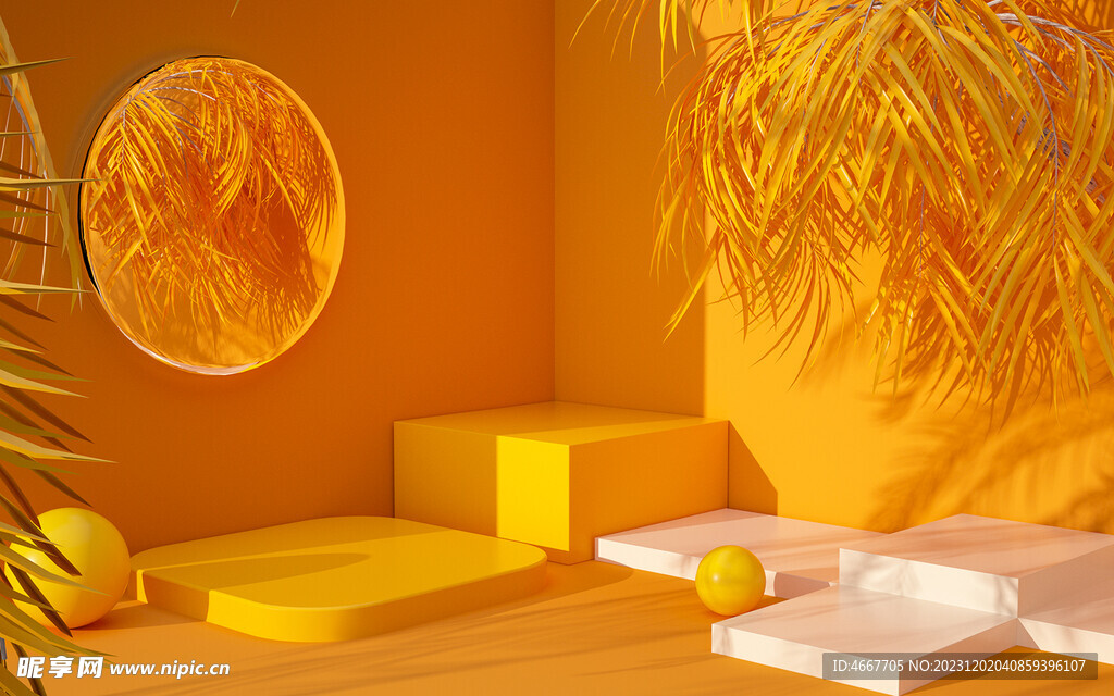 Ins风素雅光影电商产品展台