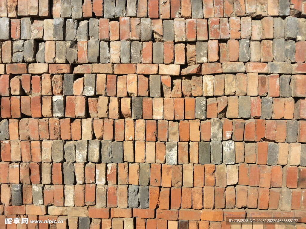 红砖墙面纹理背景素材