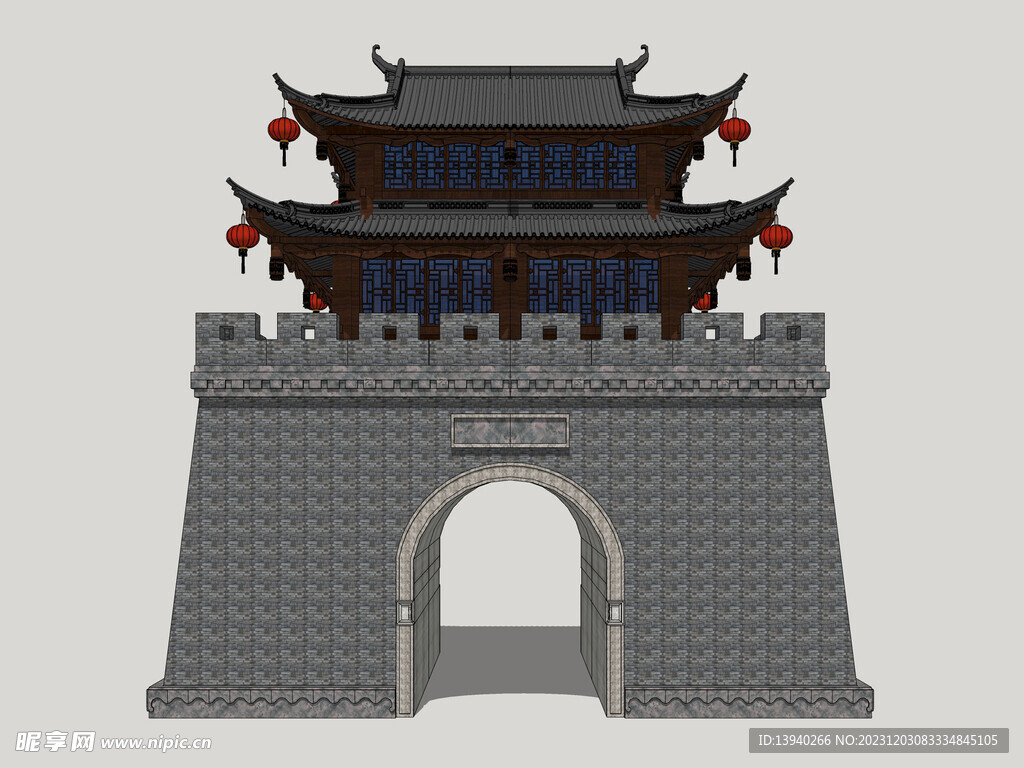 中式城门楼