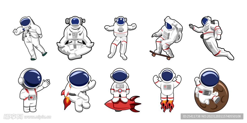 卡通宇航员
