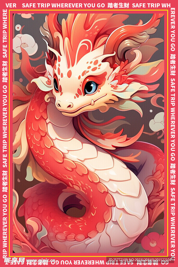 简约红色地垫图案