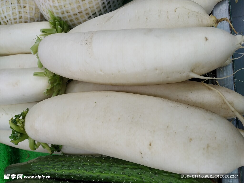 蔬菜背景白萝卜
