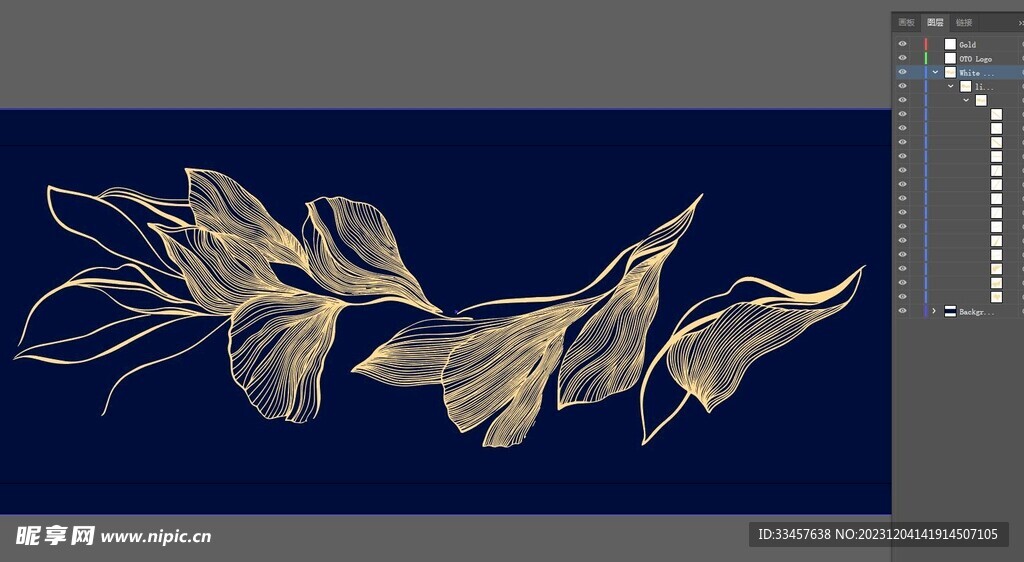 叶子矢量手绘插画图