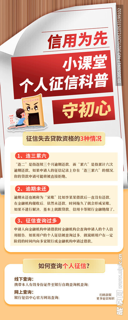征信问题科普海报