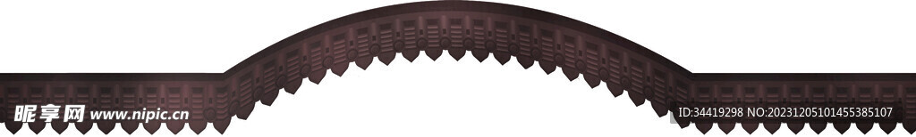 新中式古典婚礼屋檐门楼瓦房素材