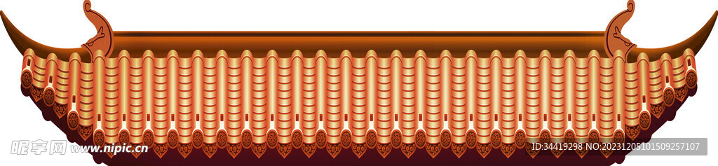 新中式古典婚礼屋檐门楼瓦房素材